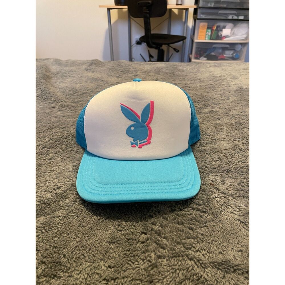 🎀 Playboy Bunny Trucker Hat – Cotton Candy